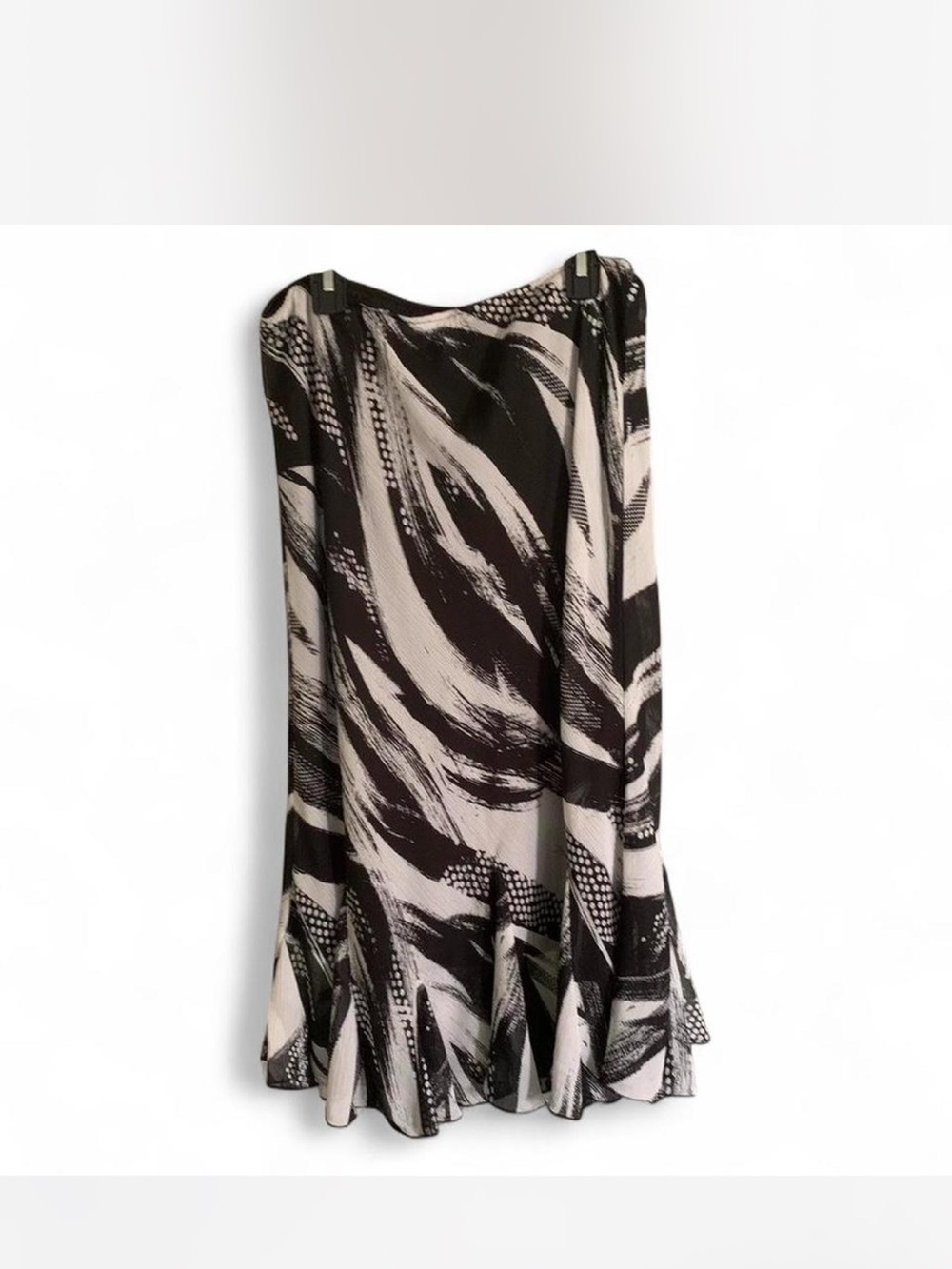 East 5th Black and White Midi Skirt